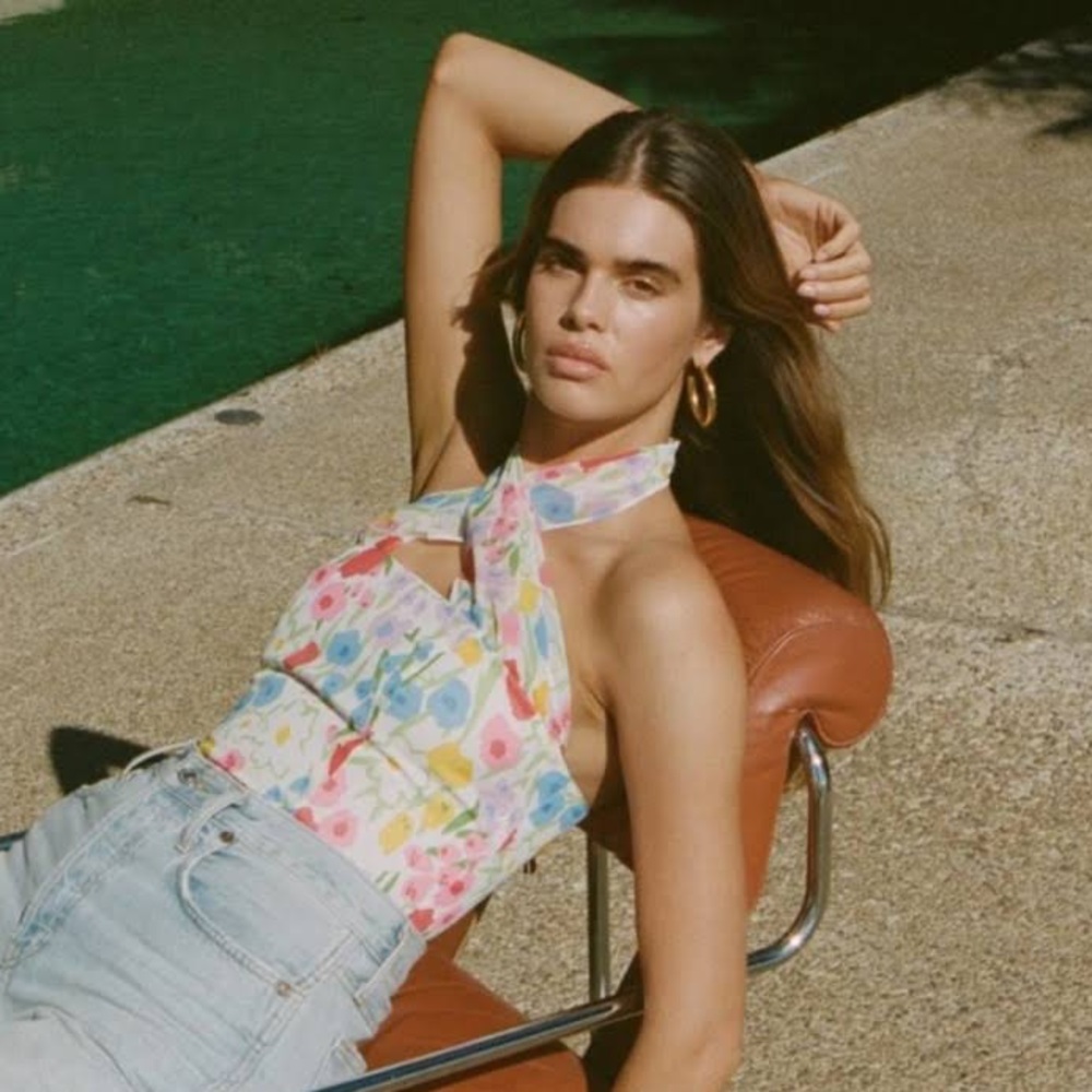 NWT With Jéan Tulip Top in Garden Party